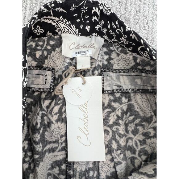 Revolve Cleobella Organic Dana Trouser, Wide Leg Cropped Paisley Pant, NWT SZ L - Picture 4 of 5